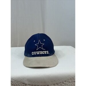 Vintage 90S Logo 7 Dallas Cowboys Snapback Hat Cap Blue Grey W/Tags